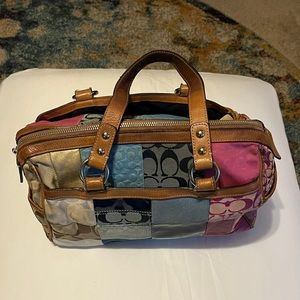 Original Coach, pink, Jean multicolor satchel bag